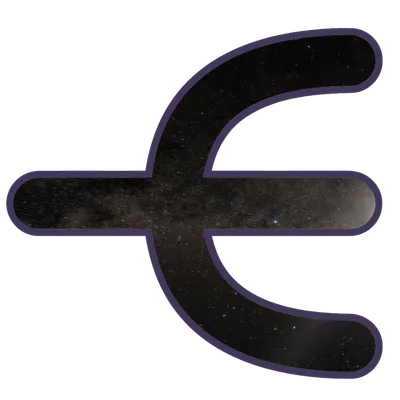 A glittering, brightly colored logo